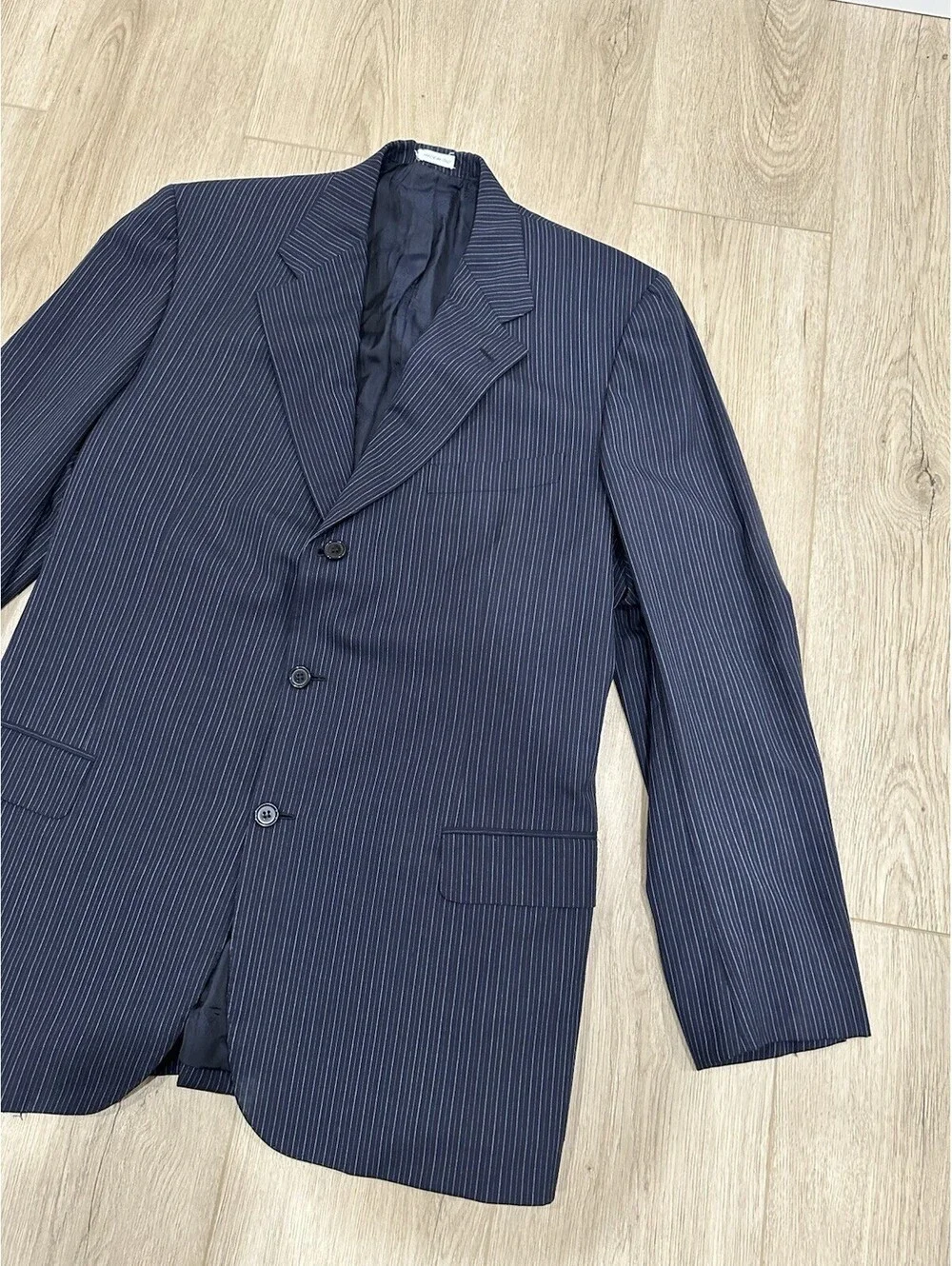 Brioni Striped Navy Blue Nomentano Pure Wool Men’s Sportcoat Size 38